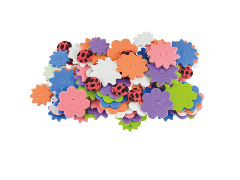 Naklejki z pianki Kwiatki 7 (88szt) PVC25 Brewis